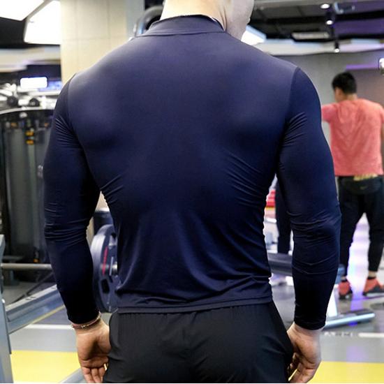 Summer Men's Fitness Training Breathable Quick Drying Clothes Men's Sports Fashion Long Sleeved T-shirt