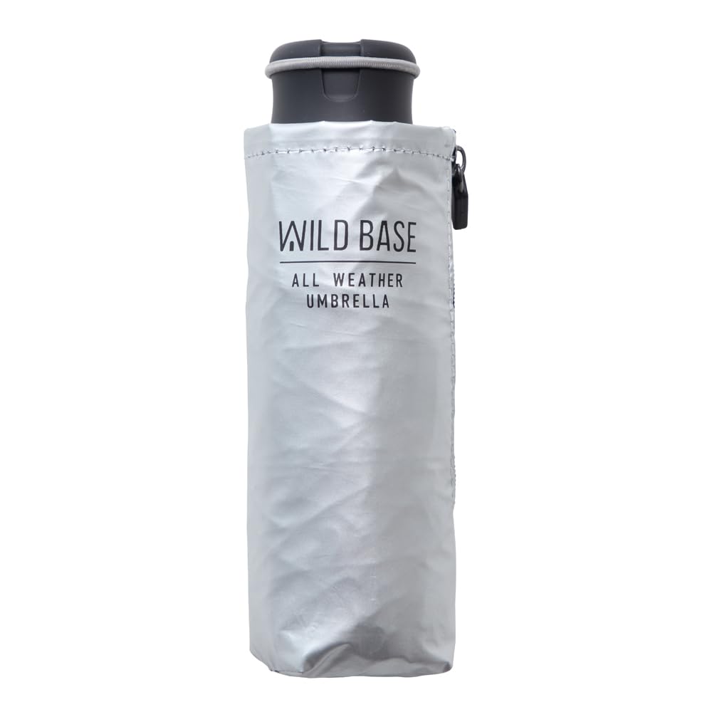 WILD BASE x HUS Umbrella with Dark Wood Sun and Rain Light and Heat 6 High Water UV Rain Umbrella for Men and Solid Hasu Custom-Made All-Weather