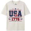 Patriotic 4th Of July Shirt USA 1776 Stars Stripes Women T-Shirt Pastel 70s