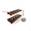 Coffee Beans Storage Tubes Bean Cellars with Walnut Wooden Stand Glass Vials for Cafe Retail