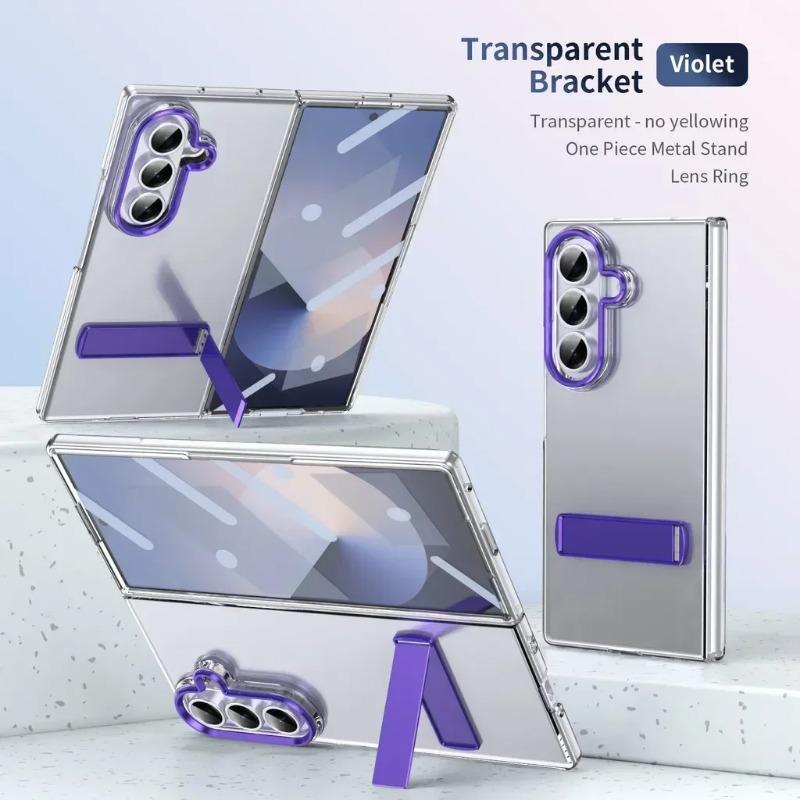 

Простой прозрачный чехол для телефона с откидной подставкой для Samsung Galaxy Z Fold 7 6 5 4 3 Защитная пленка Ударопрочный защитный чехол Galaxy Z Fold6