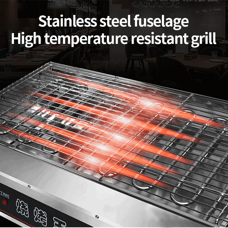 8000W Electric Stainless Steel Barbecue Oven Household Electric Skewers Pan Smokeless Barbecue Pot Multifunctional Oven BBQ