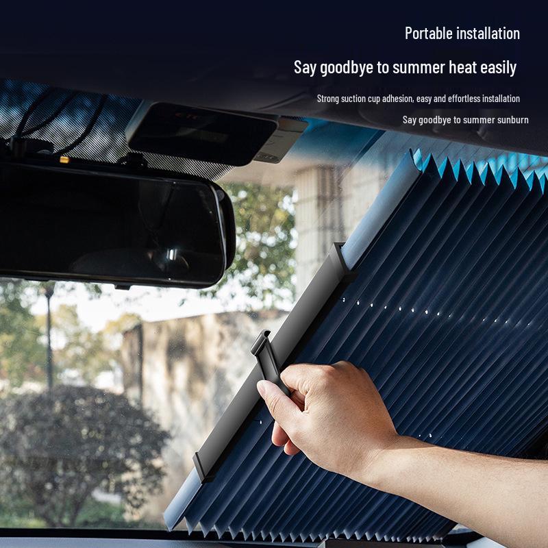 Automatic Retractable Folding Car Sunshade Visor for Heat Insulation