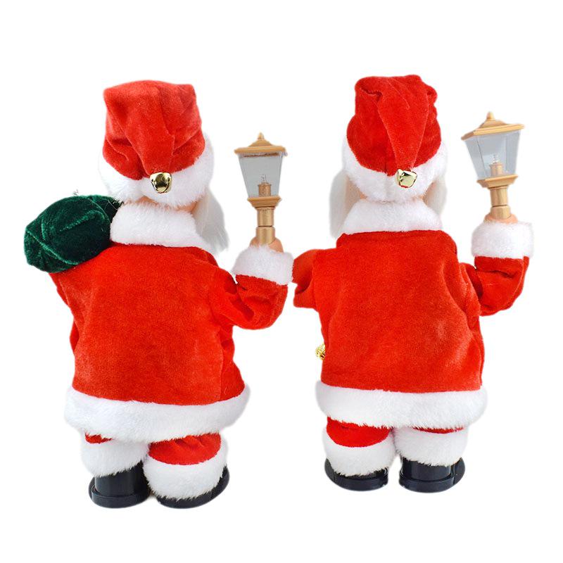 Unikátní elektrický ruční palácový lampion s hrajícím Santa Clausem - Vánoční dárková dekorace