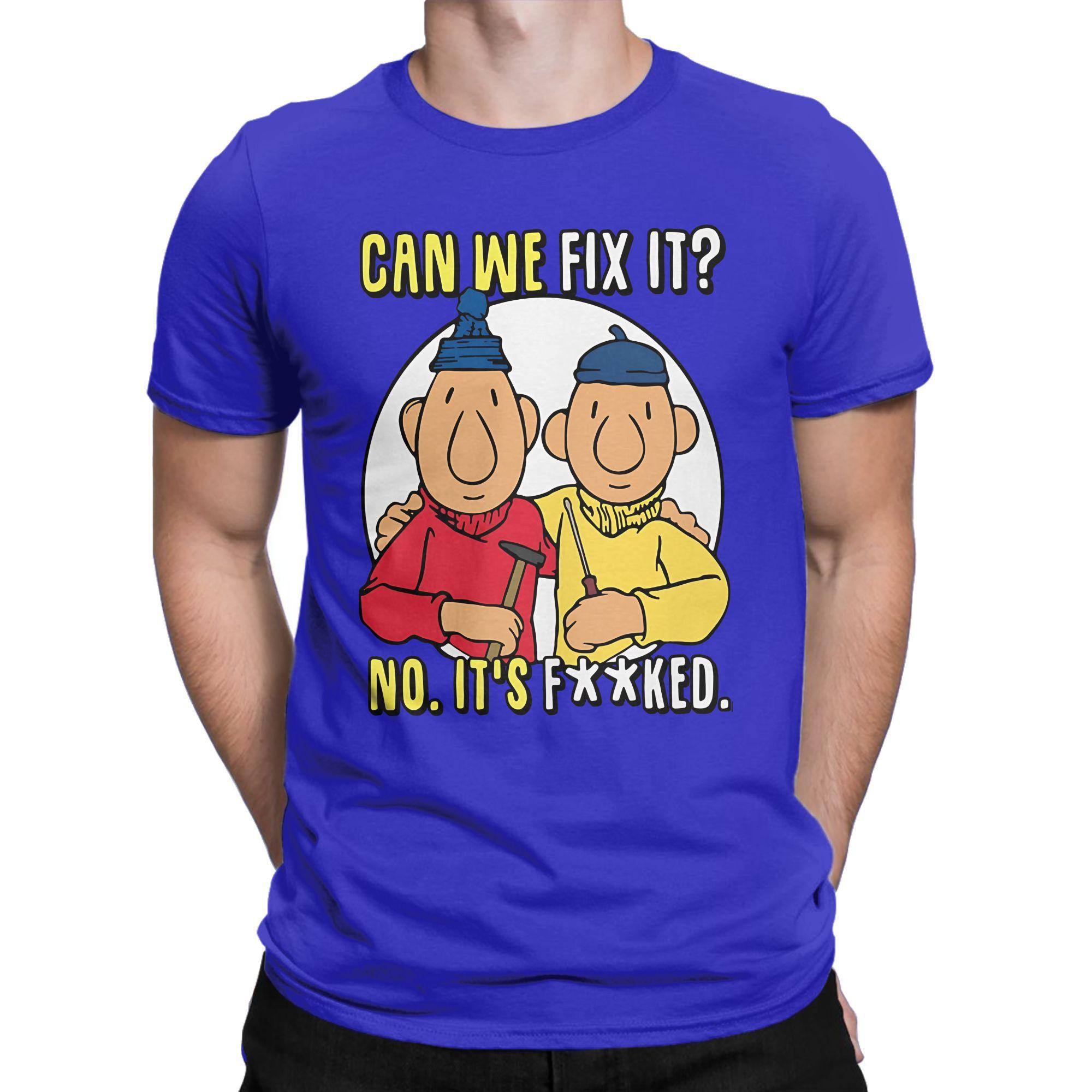Lucky starfish Top Nieuwe Collectie Pat and Mat Anime T-shirt voor Mannen Vrouwen Katoenen T-shirts Kleding met Korte Mouwen S