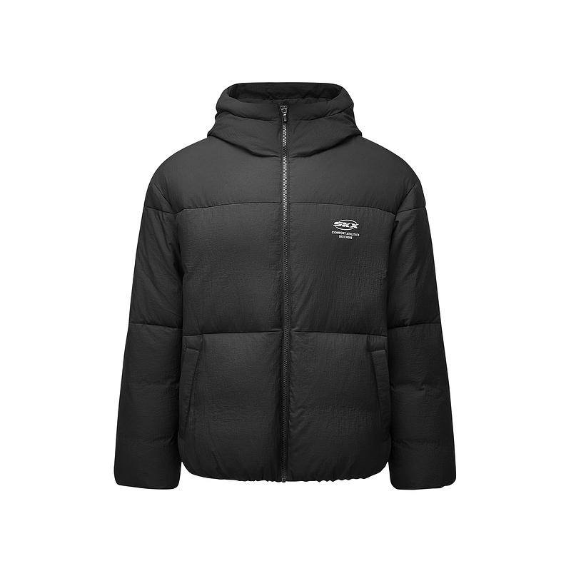 Skechers Sports Alliance Series SKX Classic Casual Warm Comfortable Soft Hooded Zipper Long Sleeve Down Jacket Unisex outerwear P424U027-0018 L
