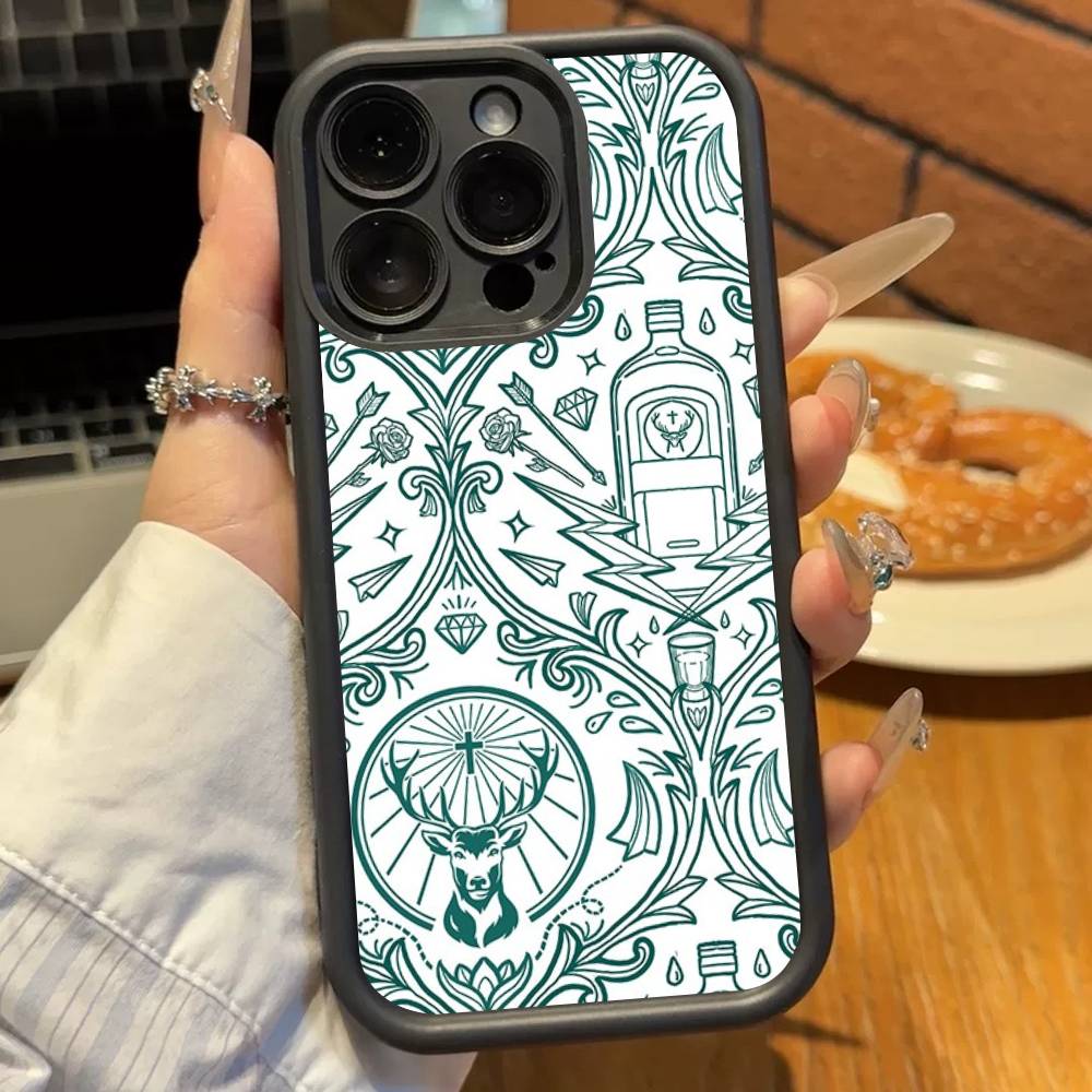 Heiße J-Jagermeisters Hüllen für iPhone 17 16 15 14 13 12 11 Pro Max Plus Schwarze Vollabdeckung TPU Stoßfeste Hülle