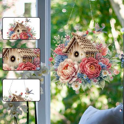 Acryl 2D/Flach DIY Spezielle Form Hängende Diamantmalerei Kits Strass-Diamantmalerei Fensteranhänger DIY Heimdekoration Hängender Anhänger