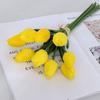 5Pcs/Set Fake Flower to Easy Decor Simulated Faux Leather Care Long Stem Soft Artificial