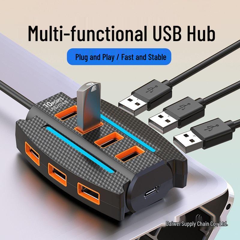 One-Drag-Ten Multi-Port USB Hub Expansion Dock for Laptops