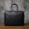 NZPJ Genuine Leather Men Briefcase Top-Grain Cowhide Business Handbag Casual Shoulder Crossbody Bag Suitable For 15-inch Laptops