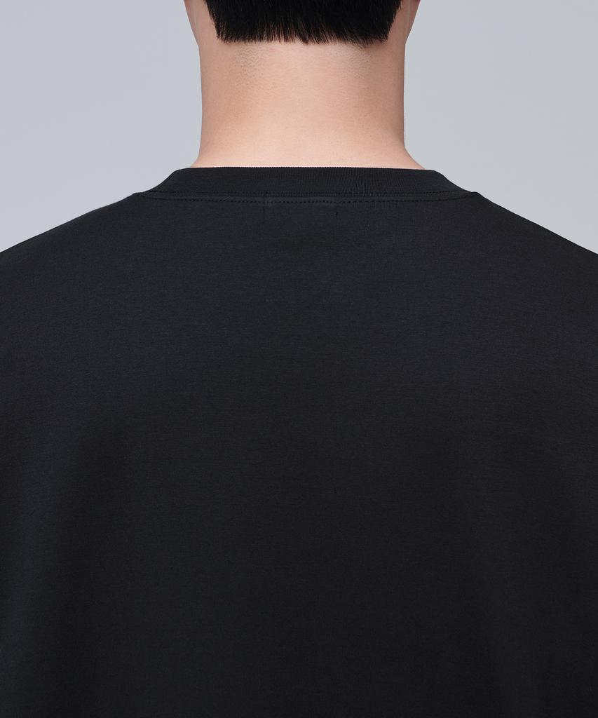 Musinsa Standard Flat Terry Oversized String Sweatshirt [Black]