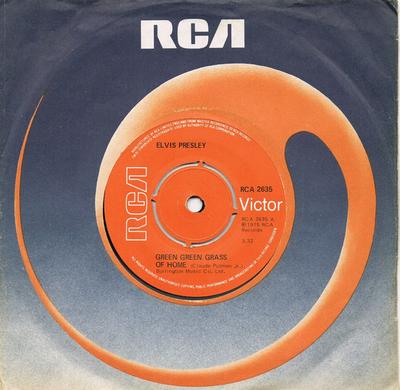 7inch Record ELVIS PRESLEY  Green Green Grass Of Home RCA2635 RCA Victor 1975 UK Rock Used