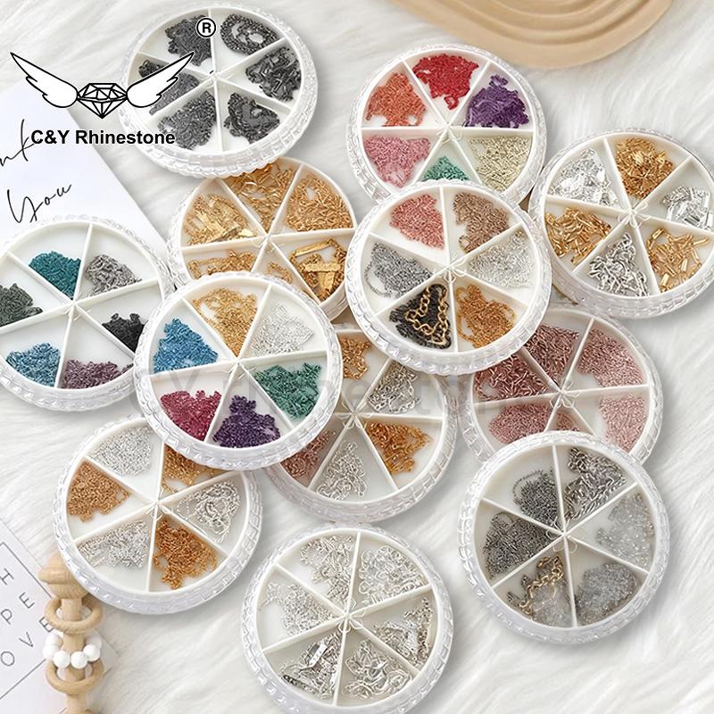 CY French Metal Chains Nail Charm DIY Nail Art Decorations Manicure Tools for Nail Design