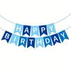 13pcs/set Blue Happy Birthday Banner, Birthday Flag Bunting for Birthday Party Backdrop Decor,Happy Birthday Sign Party Supplies