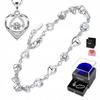 SILVER Necklace Women' Chain Heart Pendant As a gift + SET