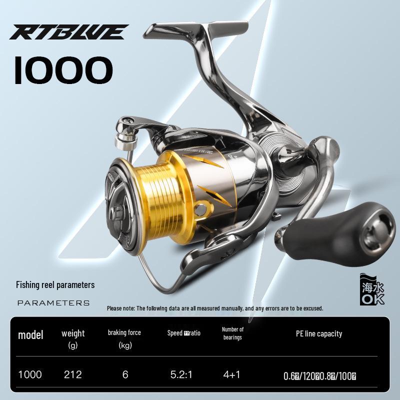 

A4 Бесщелевое вращающееся колесо: Цельнометаллическая шпуля с подшипниками из нержавеющей стали рыболовной катушки для ловли на приманку.