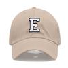 Initial Letter A-Z Embroidered Khaki Baseball Cap for Women Men Fashion Adjustable Soft Cotton Dad Hat Unisex Classic Golf Caps
