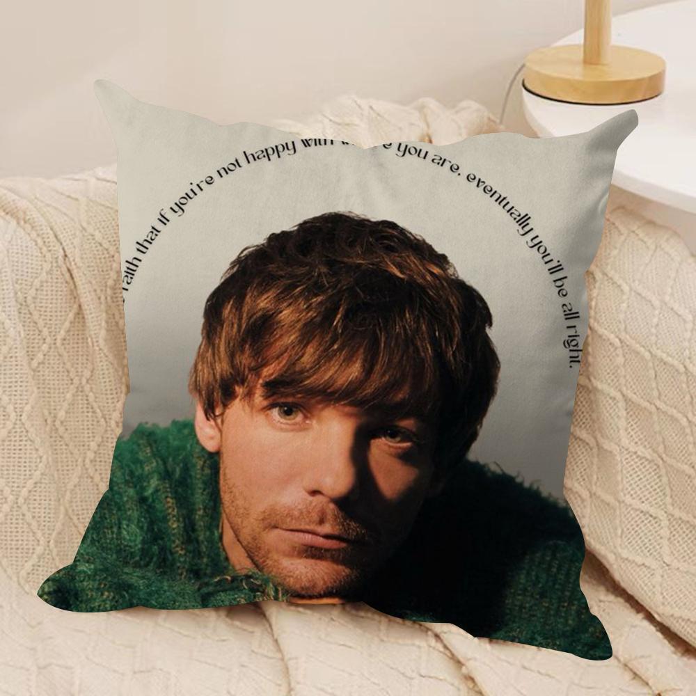 Louis Singer Tomlinsons Kissenbezug Seidiger Kurzer Plüsch Beidseitig Bedruckter Kissenbezug für Sofa Alle Jahreszeiten Heimdekoration Geschenk
