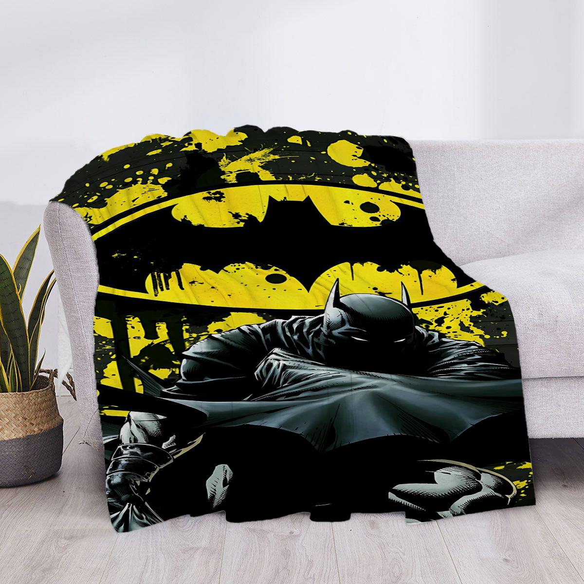 

Batman Sofa Throw Blanket Luxury Cover Fluffy Soft Blankets & Throws Knee Microfiber Custom Anime Child Cute Home Textile Garden 30x40in