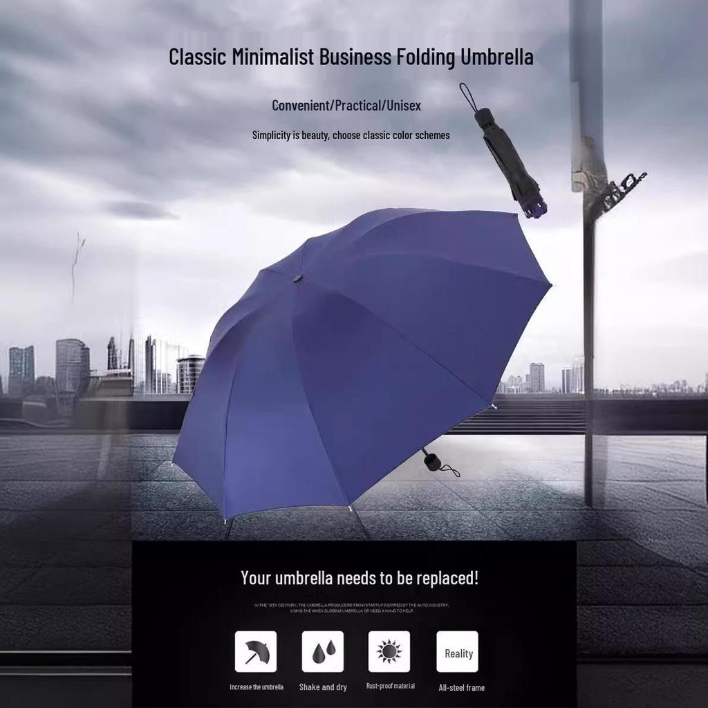 Manual Folding Large Dual-Use Umbrella - Sunshade & Rain Protection
