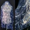 Sequins Embroidered Lace Fabric Diamond Fringe Wedding Dress Material Elegant Beads French Sequins Lace Fabric For Clothing
