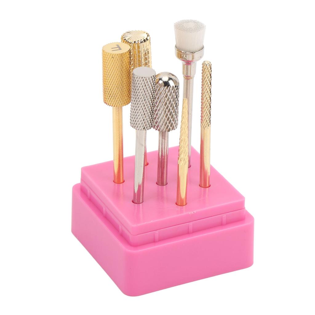 7pcs Nail Drill Bits Sets Polish Removal Nail Grinding Head Electric Manicure Nail File Bit for Acry
