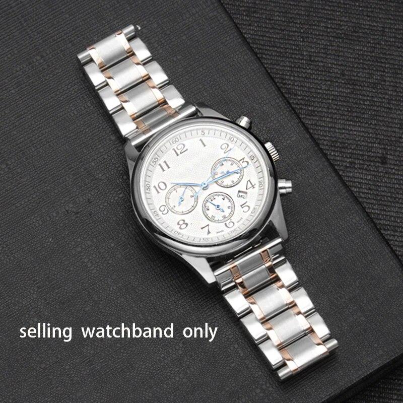 Hochwertiges Edelstahlarmband für Casio Tissot Seiko Citizen Metallarmband mit flachem/gebogenem Ende Uhrenkette 20 mm 22 mm