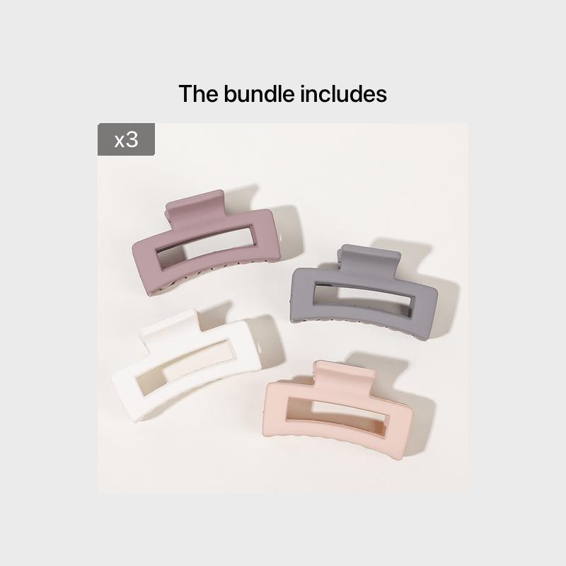 4pcs Classic Frosted Square Hair Clips - Add a Touch of Elegance To Your Hairdo!