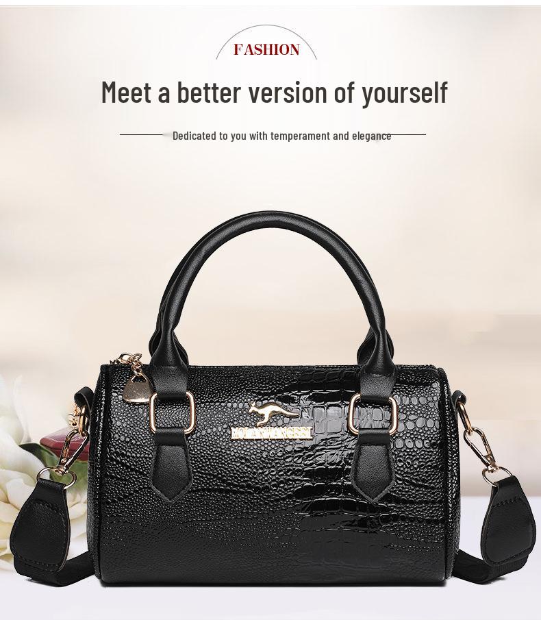 Women's 2025 Fashion Crocodile Texture Handbag: Stylish Single-Shoulder Crossbody Bag