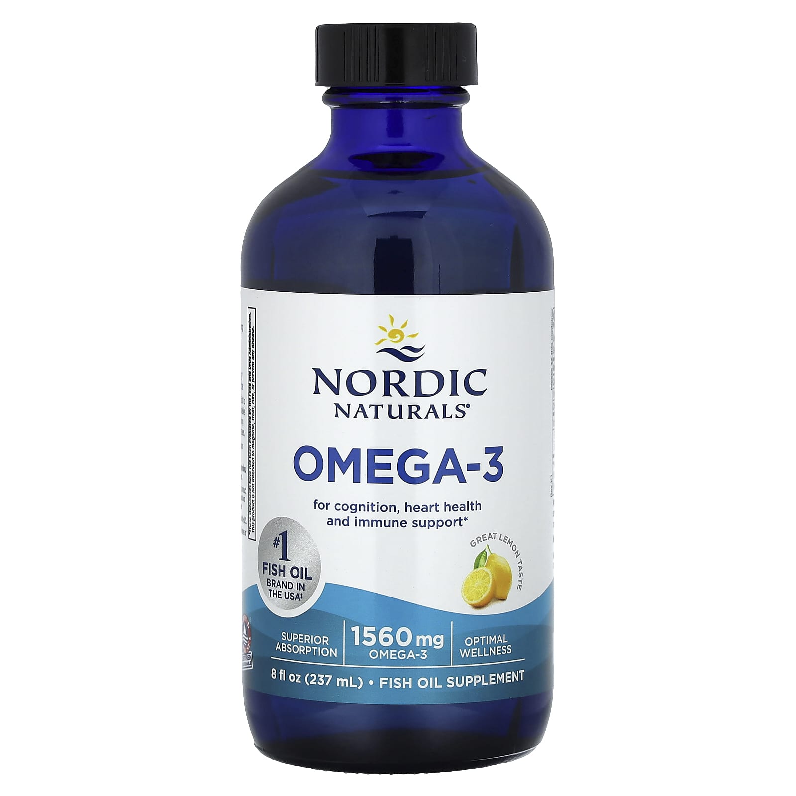 

Nordic Naturals, Омега-3, зі смаком лимона, 1560 мг, 8 рідких унцій (237 мл)
