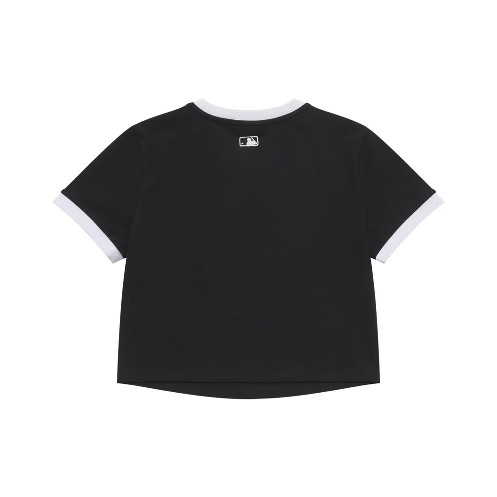 New MLB Preppy Style Collection New York Yankees SS25 T Shirt Women's Black 3FTSV0553-50BKS