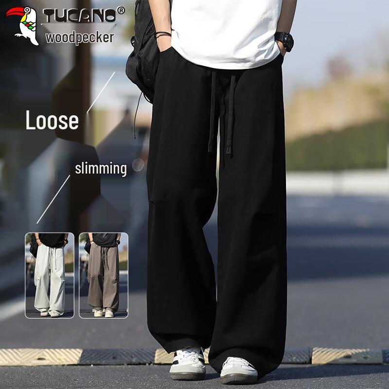 TUCANO Men s Summer Loose Wide-Leg Casual Pants M