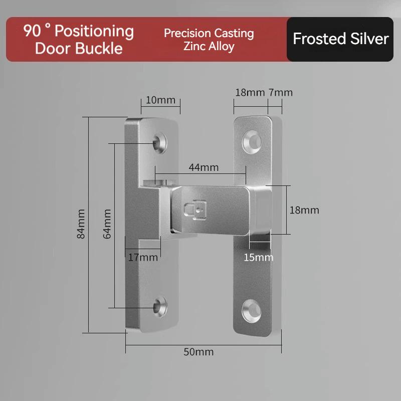 Door Lock 90/180 Degree Barn Door Latch Bolt Stainless Steel Hook Latch Window Cabinet Locks Right Angle Slid