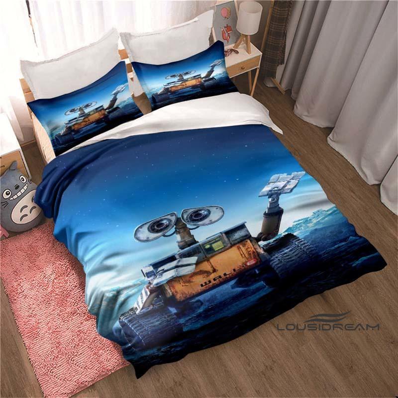 

WALL·E Cartoonpattern duvet cover and pillowcase bedding set, suitable for adult men s and women s bedroom decor, and children 135x200cm