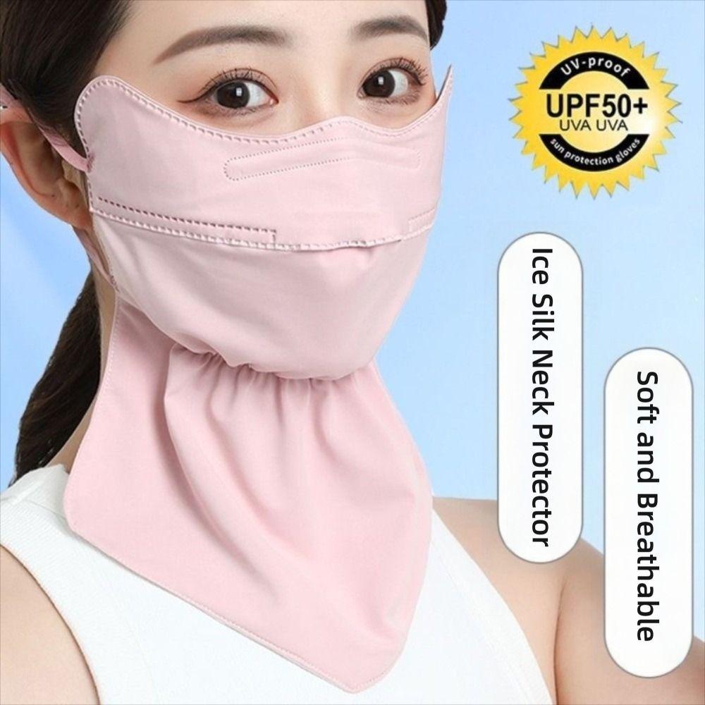Breathable Ice Silk Mask Quick Drying Sun Protection Mask Fashion Anti-UV Mask Scarf  Women