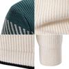 Men's Plus Size Color Block Half-High Collar Pullover Knitwear