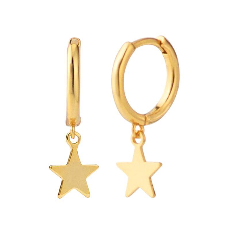 925 Silver Needle Square Pendant Hoop Earrings Vintage Gold Earrings For Women Shell Pendant Earring Fashion Jewelry Accessories