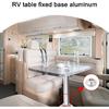 2PCS RV Table Base Mount, Aluminum Camper Pedestal Table Base Flange Leg Mount Flush, Table Floor Mounting Base Plate With 6 Mounting Holes Including