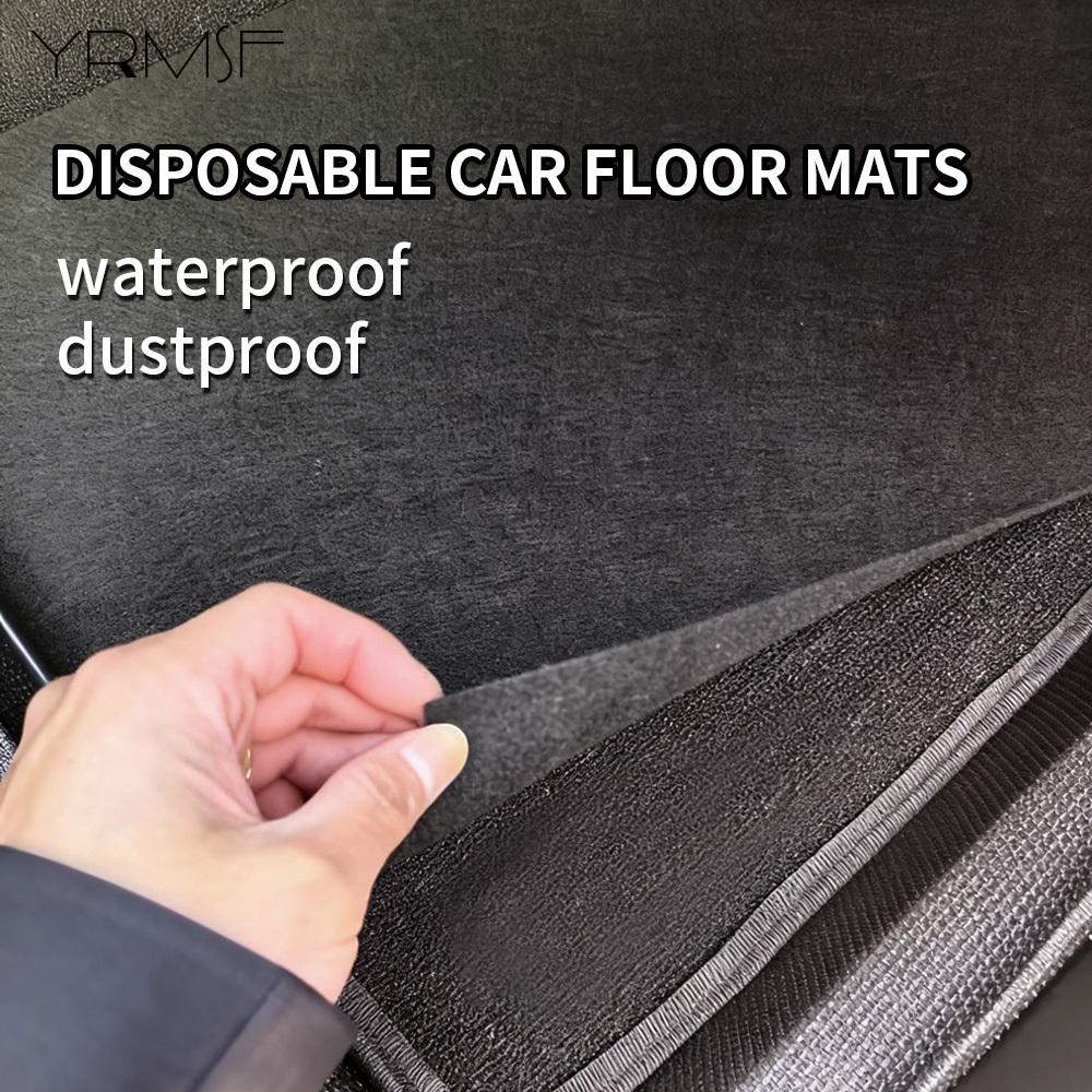 Disposable Car Accessory Folding Universal Car Mats Floor 4/8Pcs Anti-Dirty Internal Spare Parts Portable Mat Gadgets Carpet