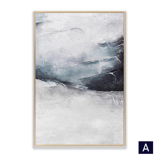 

Скандинавский абстрактный океанский пейзаж, настенная живопись на холсте, минималистичный постер с принтом, декоративная картина для гостиной, домашний декор 21cm×30cm NoFrame