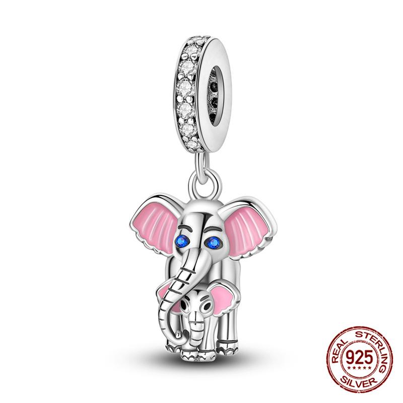 100% 925 silver Animal Series Bulldog Zebra Squirrel Charms Fit Original 925 Bracelet DIY Jewelry Making Women Gift