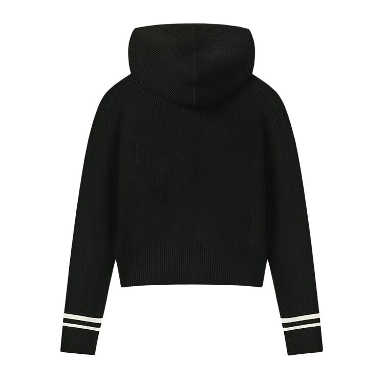 Fila Suéter Feminino Original Casual Solto com Capuz Zíper Manga Longa F51W549405F-BK