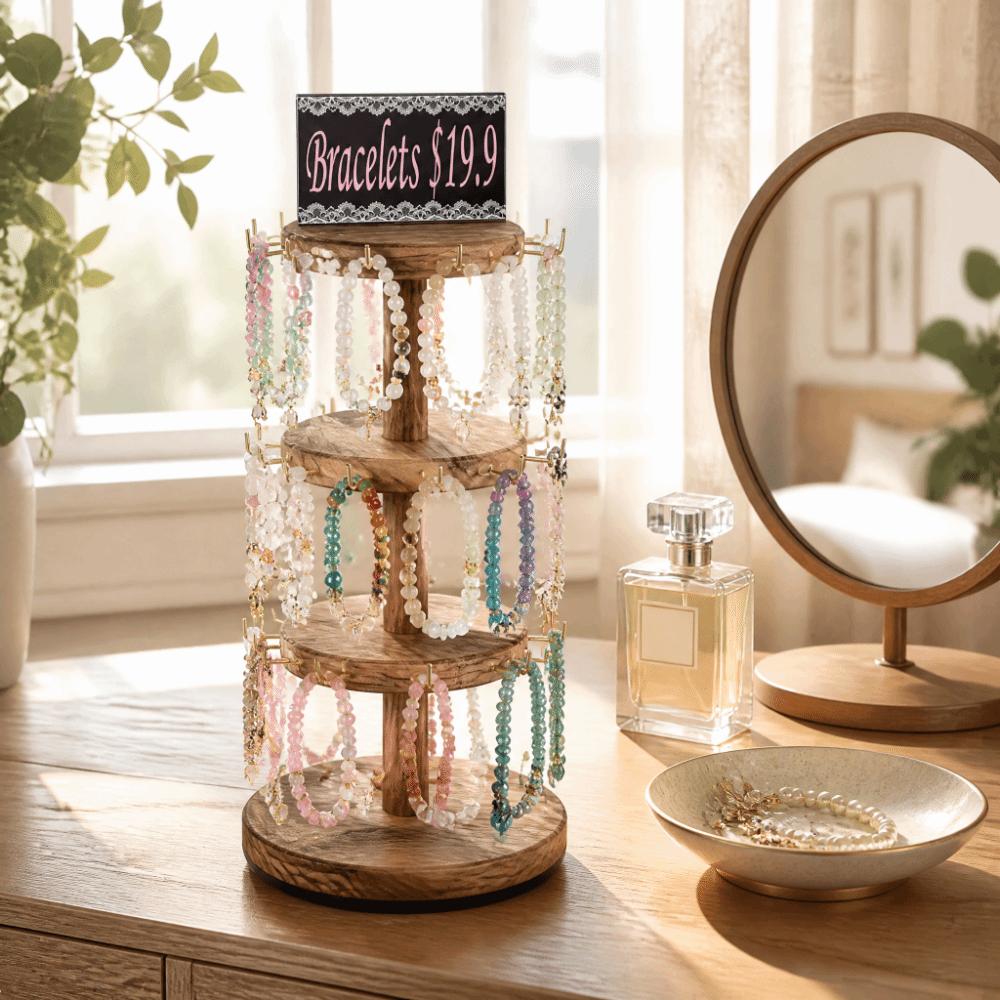 Multi-layer Desktop Storage Rack 43*17.5cm Rotatable Jewelry Organizer Home Dresser Storage