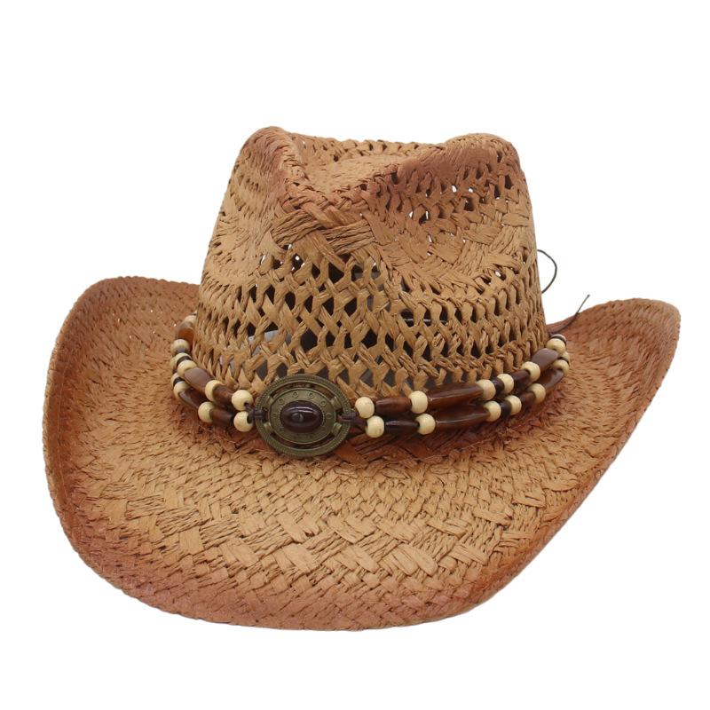 Men And Women Western Cowboy Straw Hat Outdoor Travel Beach Sun Hat Sun Hat