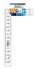 Shinwa Sokutei Flat Curved Dual 11177 Ruler, White, 15cm/5 Sun, Graduations,