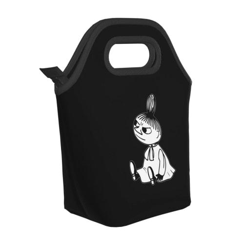 Moomi Lunch Tote Bag, Women's, Insulated and Thermal Lunch Bag, Walking Bag, Mini Bag, Black, Zippered, Shopping Bag, Small Bag, Cooler Bag, Lunch Bag
