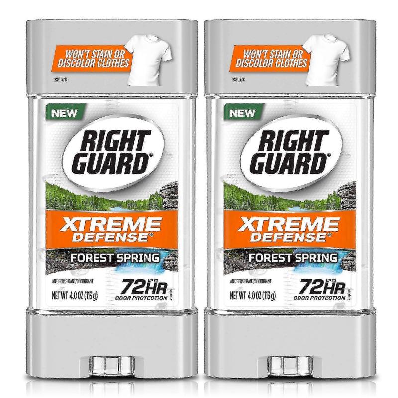 Confezione Gel Deodorante Antitraspirante Right Guard Xtreme Defense, Forest Spring, 2 Pezzi