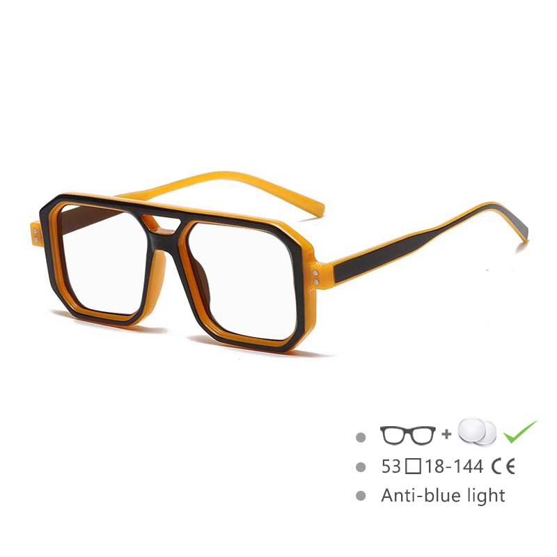 54605 Big Size Square Glasses Frame Women Men Optical Computer Eyeglasses Frames Office Decoration Fake Eyewear