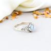Rainbow Moonstone 925 Sterling Silver Pear Gemstone Boho Style Handmade Ring For Women